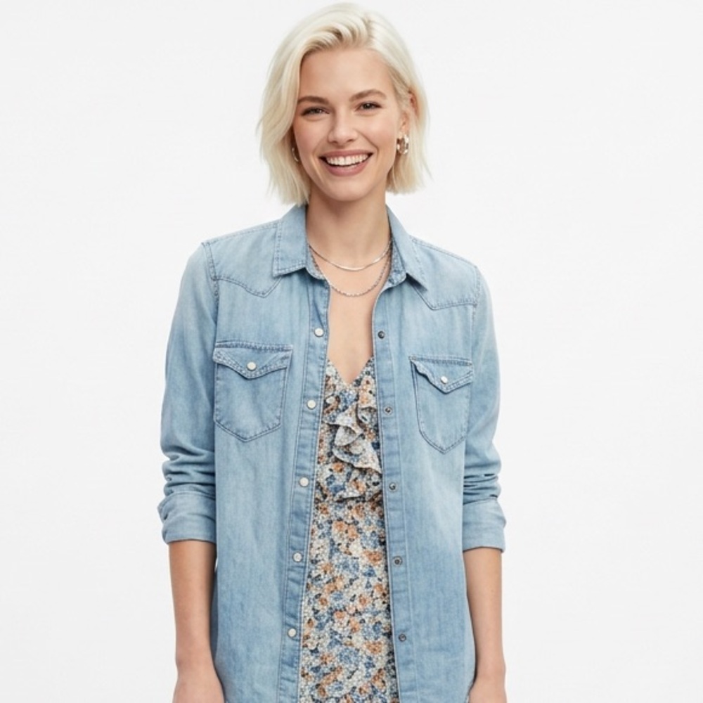 Denim Button-down - Picture 2 of 5